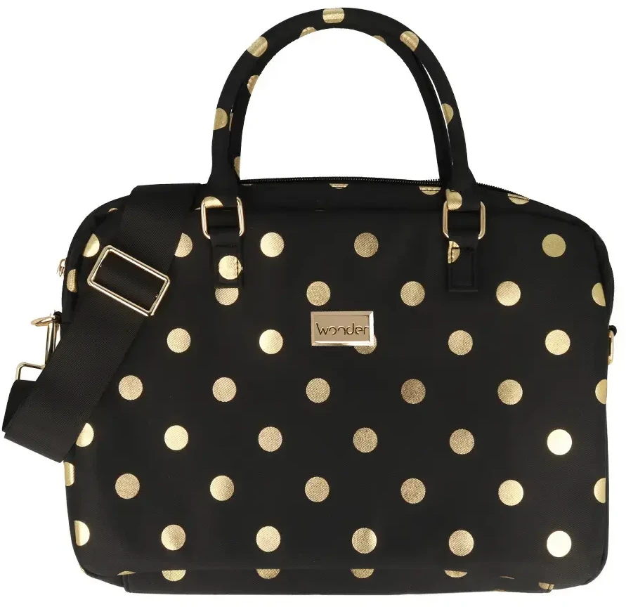 Wonder Briefcase Nešiojamas kompiuteris 15-16 colių auksinis polka-dot