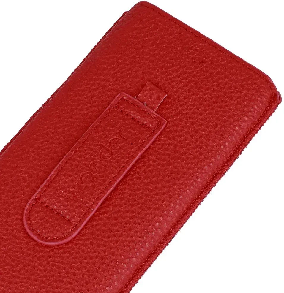 Dėklas WONDER Deko maišelis telefonui (Dydis L) Apple iPhone 13 Mini/12 Mini/SE 2020/2022/7/8 raudonos spalvos