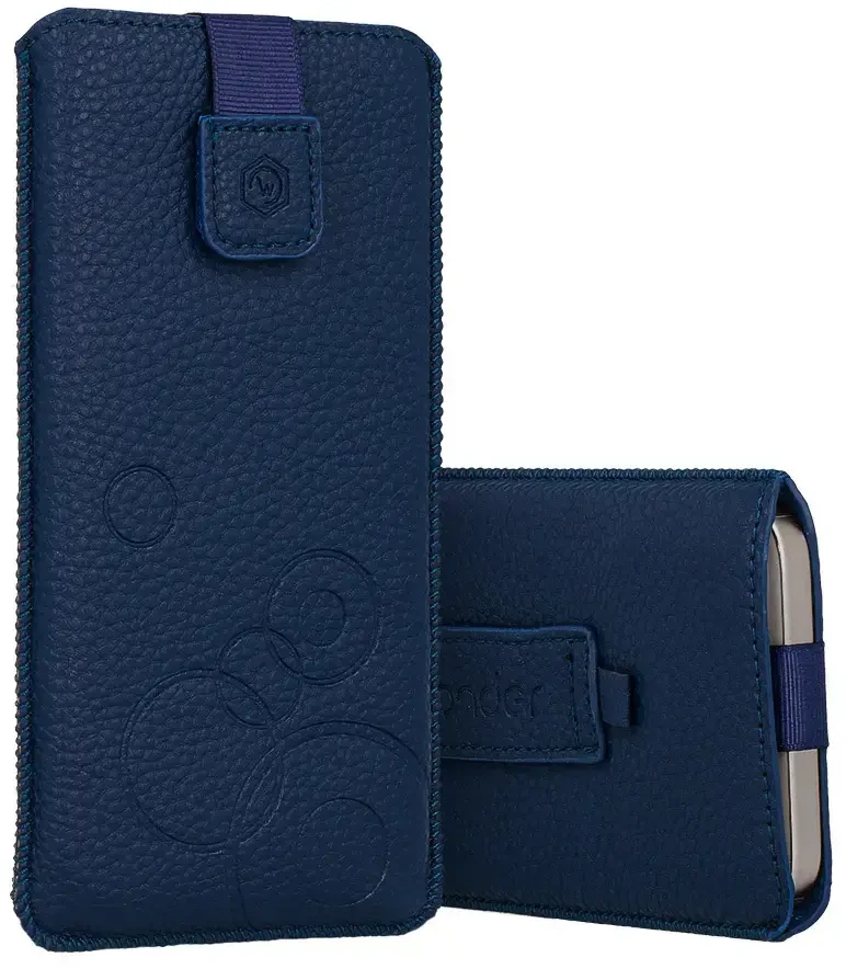 Dėklas WONDER Deko maišelis telefonui (Dydis XXL) Samsung S23 Ultra/S22 Ultra/M33/M23/A14 5G/Xiaomi Redmi 12C mėlynos spalvos