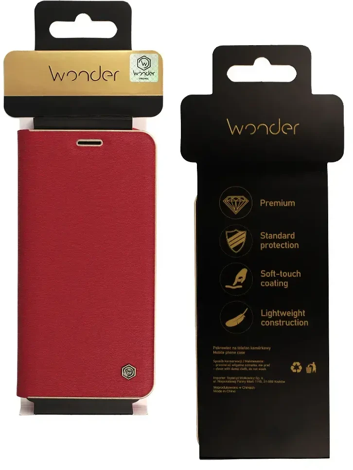 Wonder Frame dėklas skirtas Samsung Galaxy M35 5G raudonos spalvos