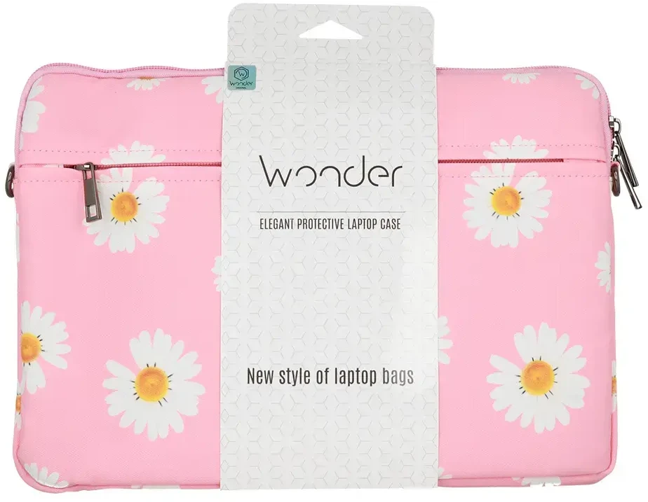 Wonder nešiojamo kompiuterio dėklas 15-16 colių pink daisies