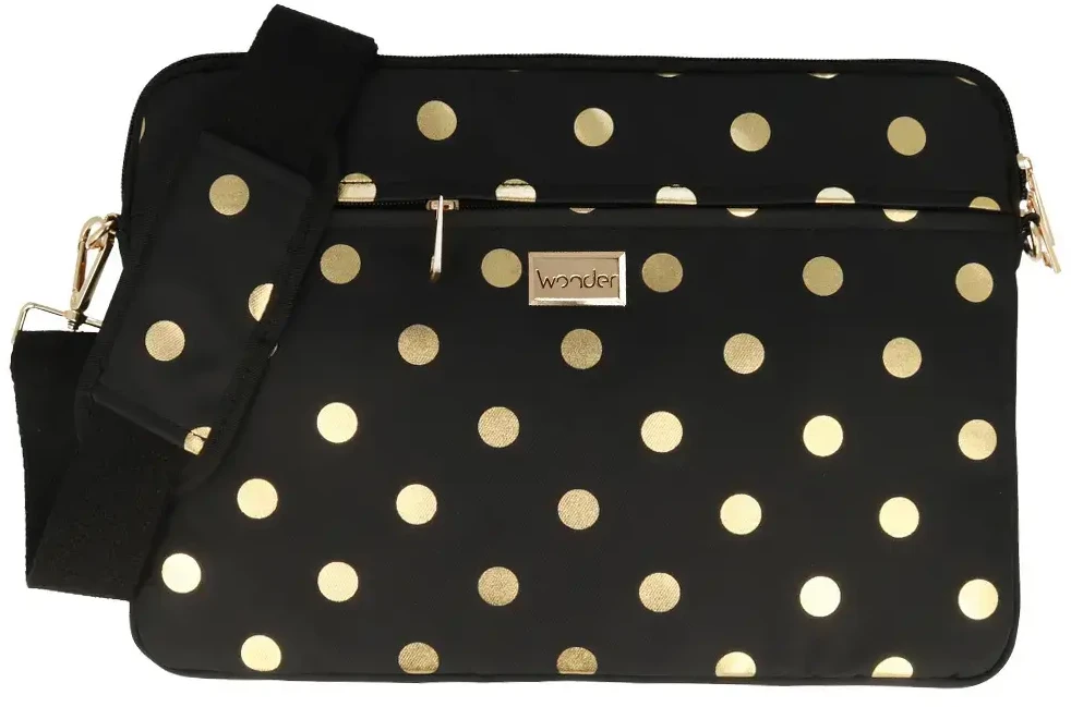 Wonder nešiojamo kompiuterio dėklas 15-16 colių auksinis polka-dot