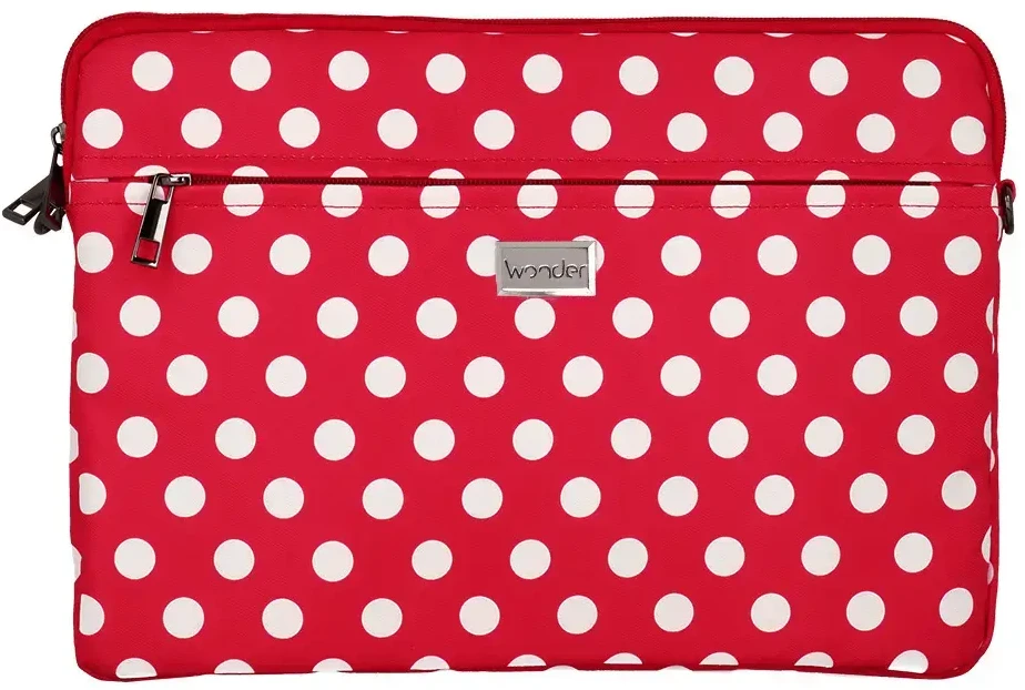 Wonder nešiojamo kompiuterio dėklas 17 colių red polka-dot