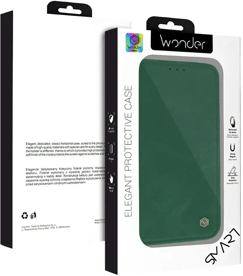 Wonder Smart dėklas skirtas Samsung Galaxy S25 FE žalias