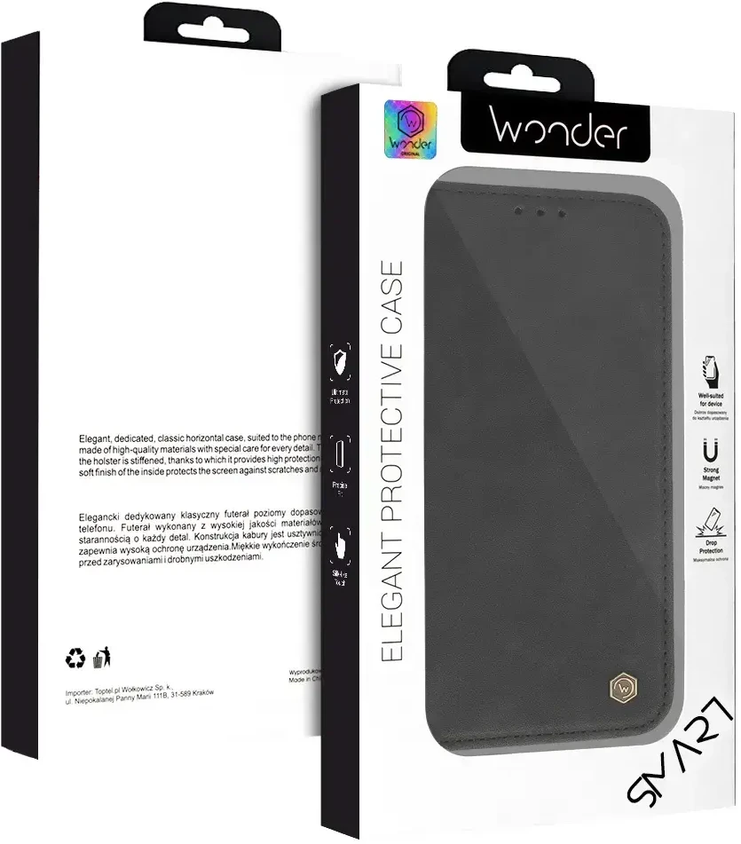 Dėklas Wonder Smart skirtas Xiaomi 17 Pro juodos spalvos