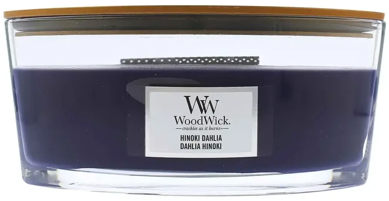 WoodWick Aromatinė žvakė (Hinoki Dahlia), 453,6 g