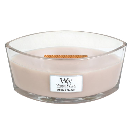 WoodWick Aromatinė žvakė (Vanilla & Sea Salt), 453,6 g
