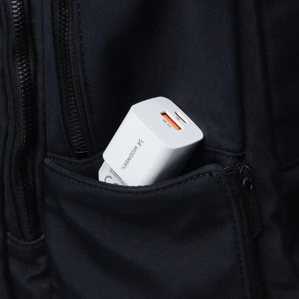 Wozinsky CMWCW 20W USB-C / USB-A laidinis įkroviklis – baltos spalvos