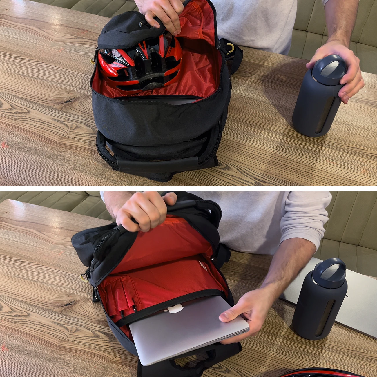 Wozinsky Double Bike Bag Backpack 2in1 30l Juodas (WBB30BK)