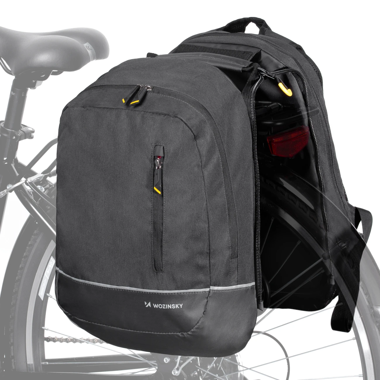 Wozinsky Double Bike Bag Backpack 2in1 30l Juodas (WBB30BK)
