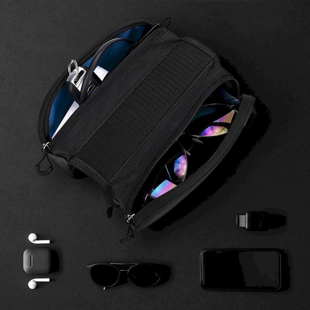 Wozinsky frame bike bag + detachable phone cover iki 6.5 "1.5l juodos spalvos (WBB7BK)