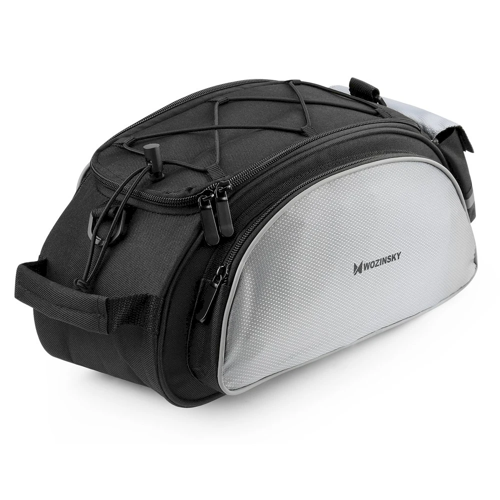 Wozinsky bike carrier bag with shoulder strap 13l juodos spalvos (WBB1BK)
