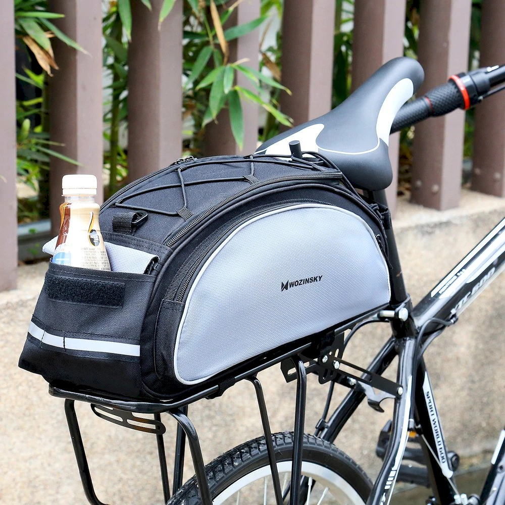 Wozinsky bike carrier bag with shoulder strap 13l juodos spalvos (WBB1BK)