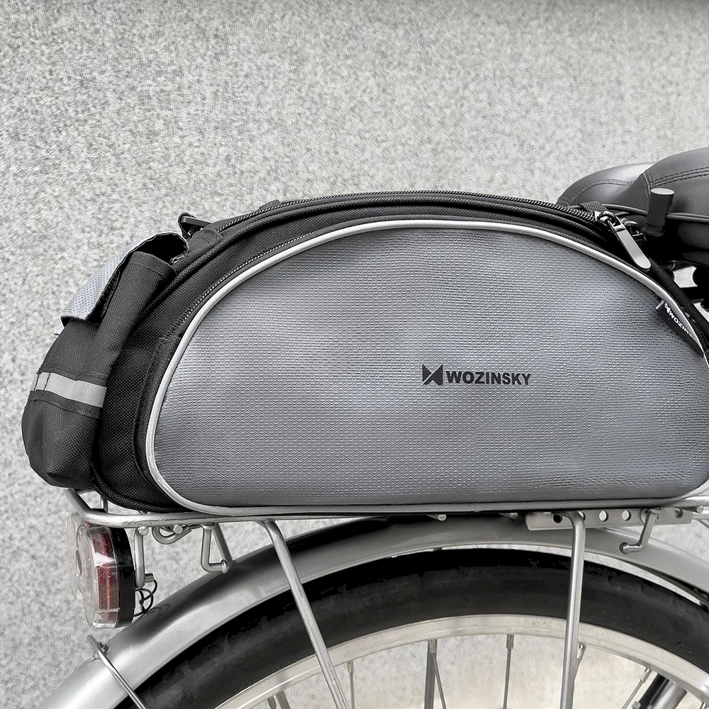 Wozinsky bike carrier bag with shoulder strap 13l juodos spalvos (WBB1BK)