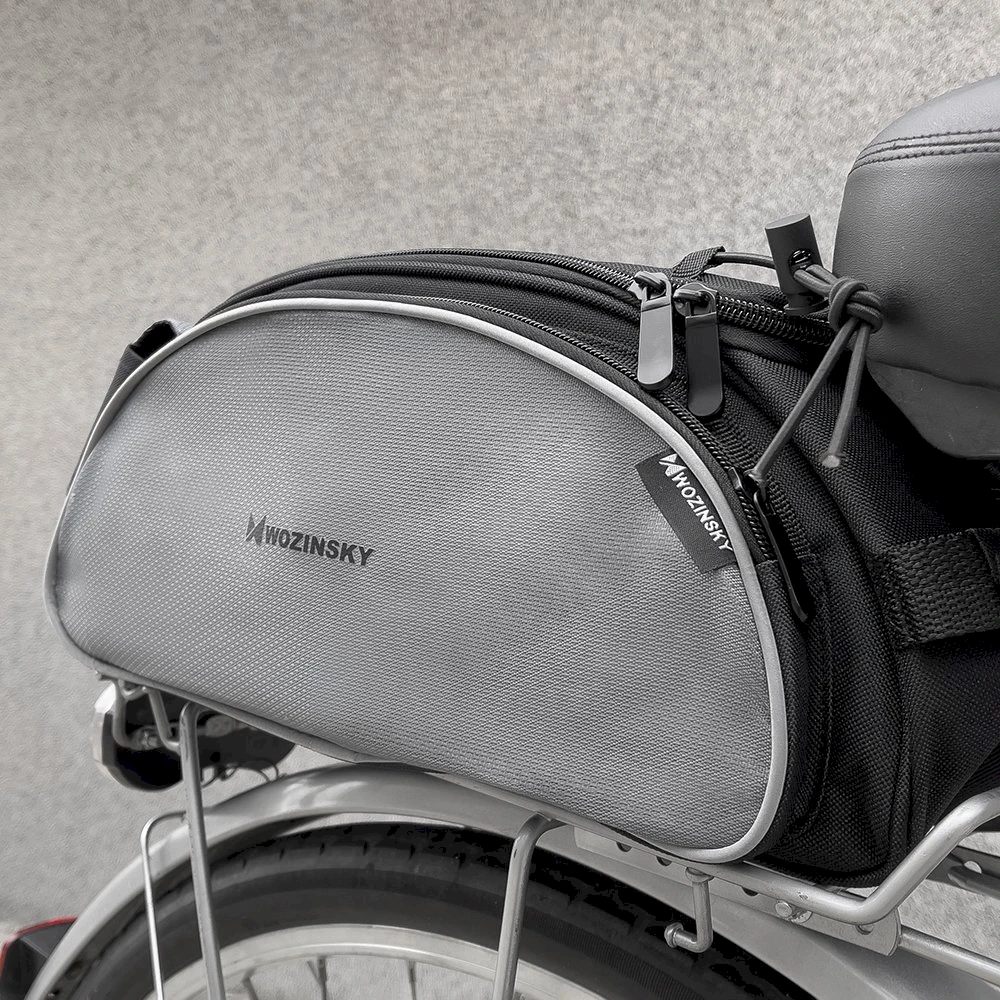 Wozinsky bike carrier bag with shoulder strap 13l juodos spalvos (WBB1BK)