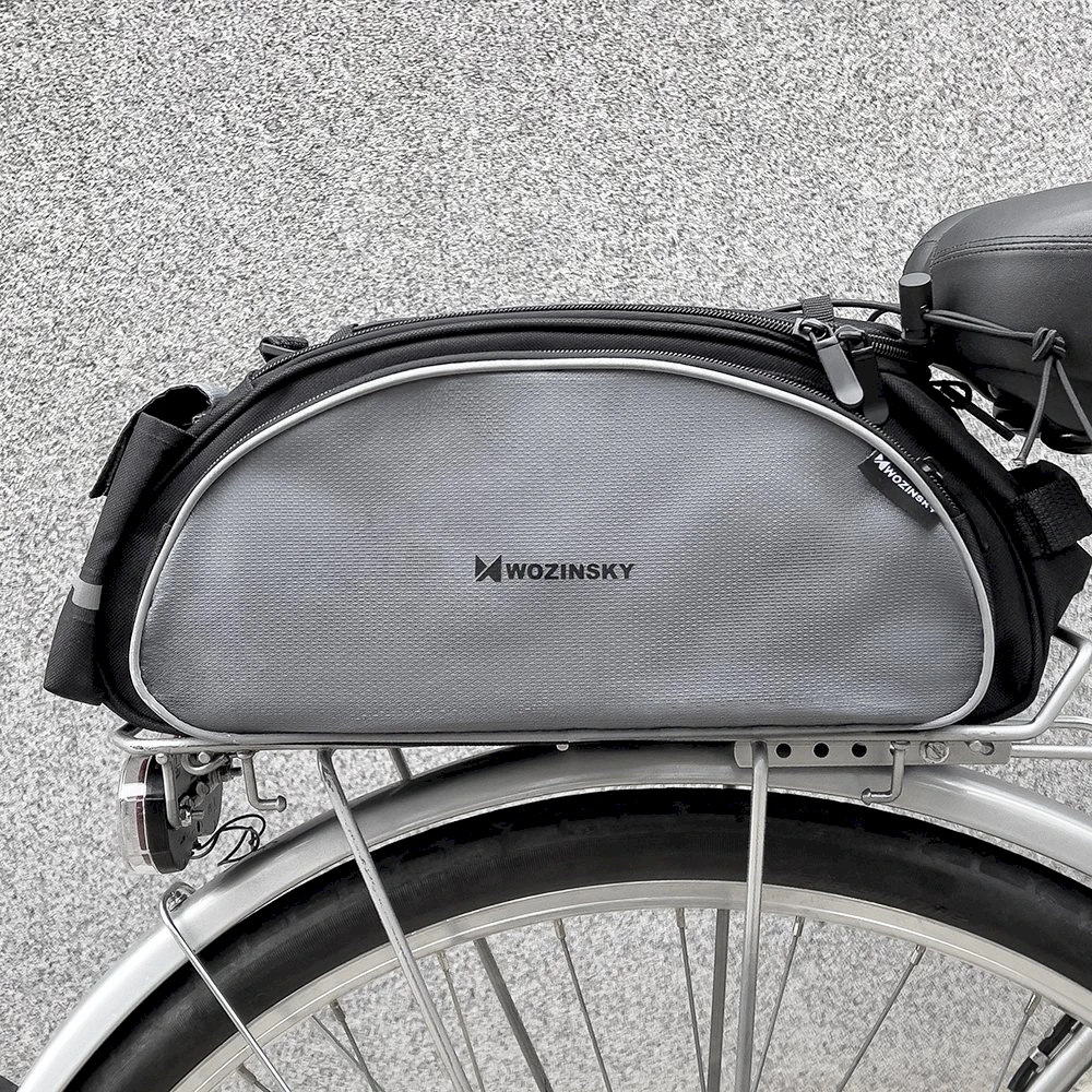 Wozinsky bike carrier bag with shoulder strap 13l juodos spalvos (WBB1BK)
