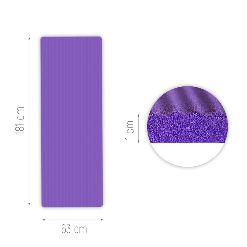Wozinsky mankštos kilimėlis 181 x 63 x 0,9 cm storio gimnastikos jogos kilimėlis rožinis