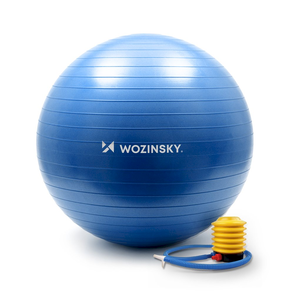 Wozinsky WGB65BL gimnastikos kamuolys, 65 cm, mėlynas