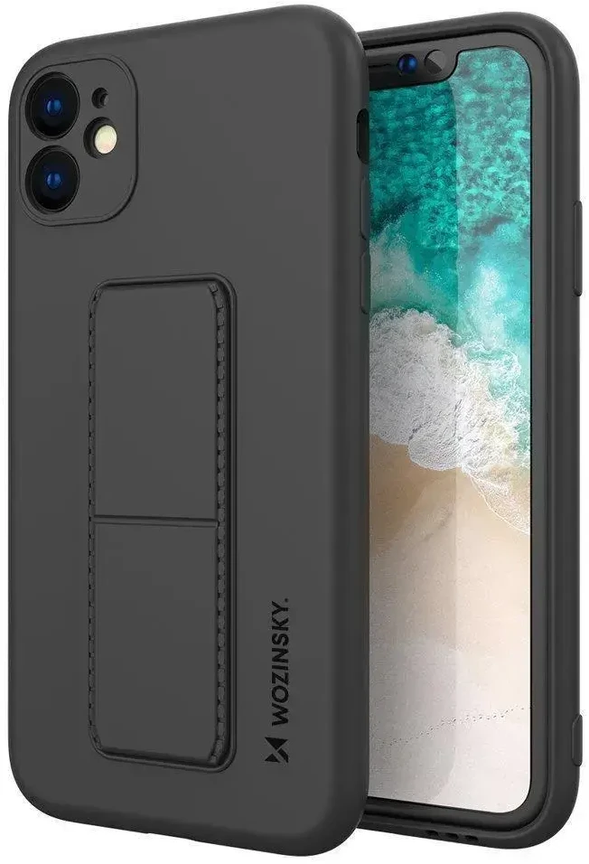 Wozinsky silikoninis su stoveliu Xiaomi Redmi 10X 4G / Xiaomi Redmi Note 9 dėklas telefonui žydros spalvos