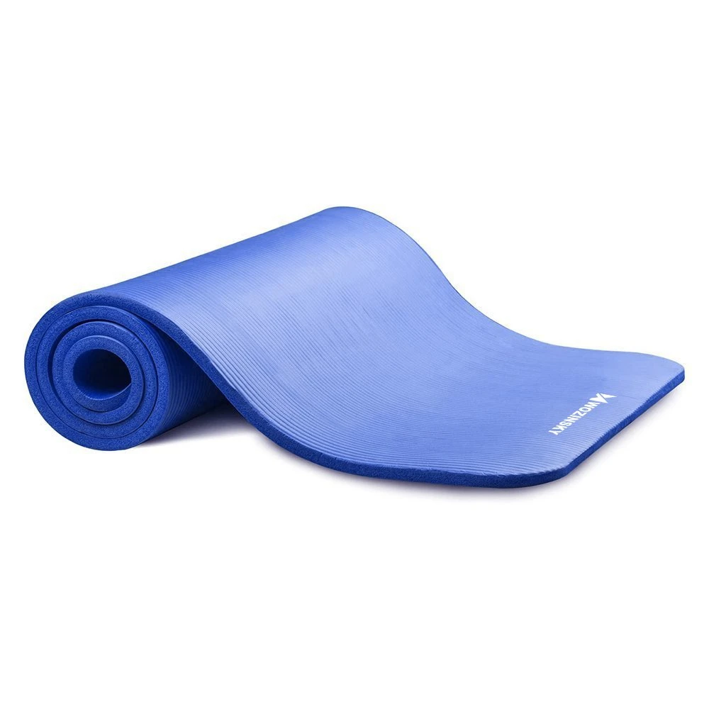 Wozinsky mankštos kilimėlis 181 x 63 x 0,9 cm storio gimnastikos jogos kilimėlis mėlynas