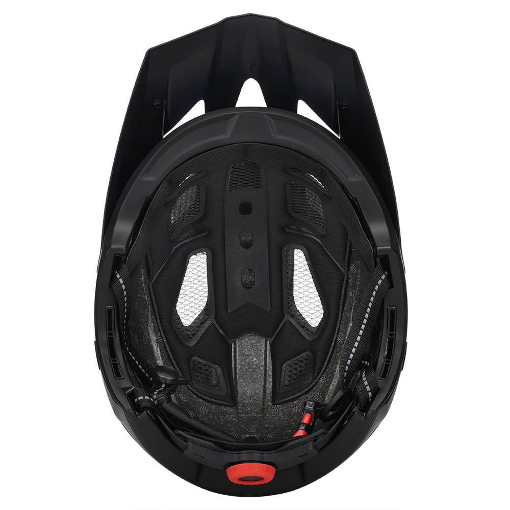 Dviratininko šalmas fullface Wozinsky su odpinanym daszkiem lekki 57-62 cm - juoda