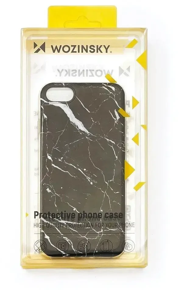 Wozinsky Marble TPU dėklas skirtas Samsung Galaxy S22 Ultra, juodas