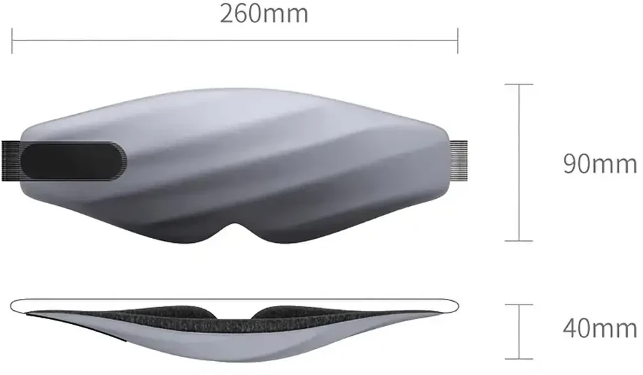 Wozinsky MSS-10 eyeshade sleeping mask - juodas