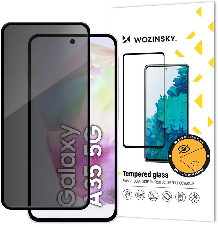 Wozinsky Privacy Glass Apsauginis stiklas Privacy with Anti-spy Filter Samsung Galaxy A35