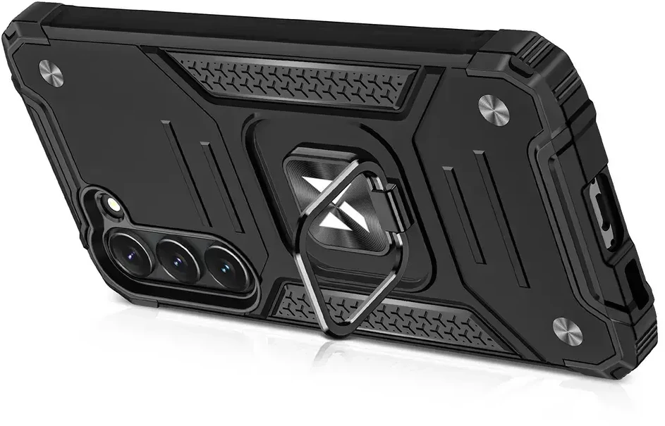 Wozinsky Ring Armor Samsung Galaxy S23 Plus armored magnetic holder ring dėklas telefonui juodos spalvos