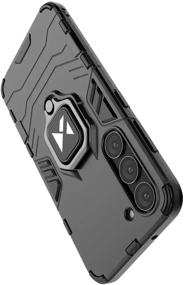 Wozinsky Ring Armor Samsung Galaxy S23 armored magnetic holder ring dėklas telefonui juodos spalvos
