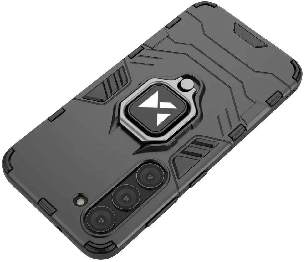 Wozinsky Ring Armor Samsung Galaxy S23 Plus armored magnetic holder ring dėklas telefonui juodos spalvos