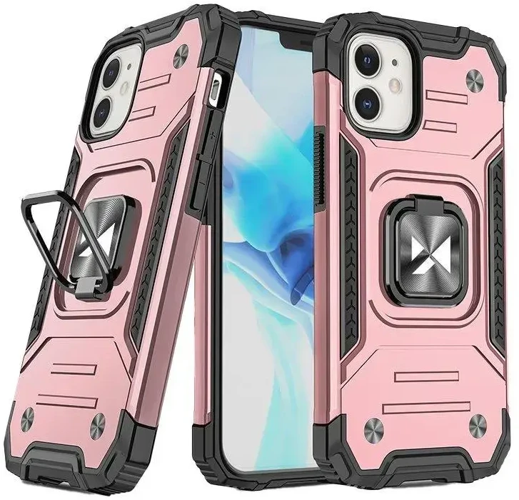 Wozinsky Ring Armor Apple iPhone 14 Plus armored magnetic holder ring dėklas telefonui mėlynos spalvos