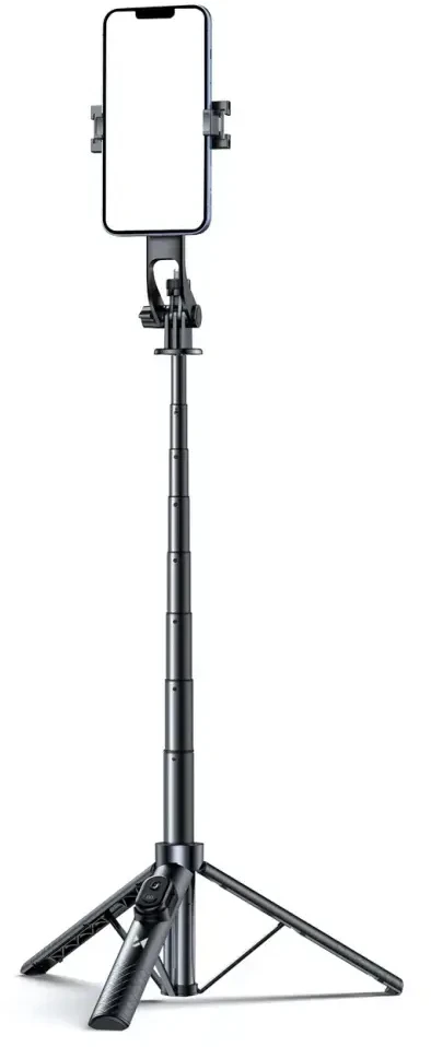Wozinsky Asmenukių lazda WC1Y30S teleskopinis trikojis 1,3 m su telefono laikikliu - juodas