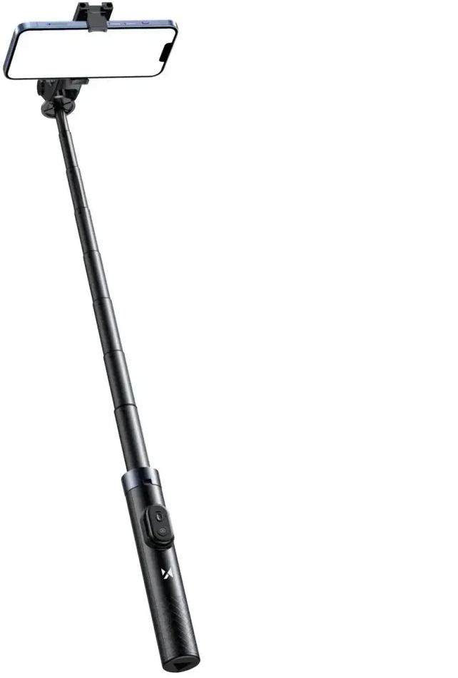 Wozinsky Asmenukių lazda WC1Y30S teleskopinis trikojis 1,3 m su telefono laikikliu - juodas