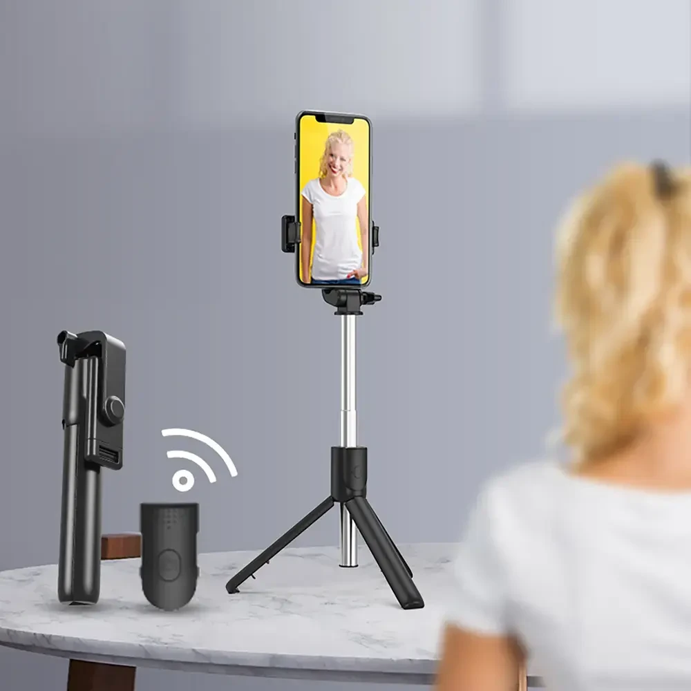 Wozinsky Hurtel Asmenukių lazda WRY1S telescopic tripod 0.7m for phone – juodos spalvos
