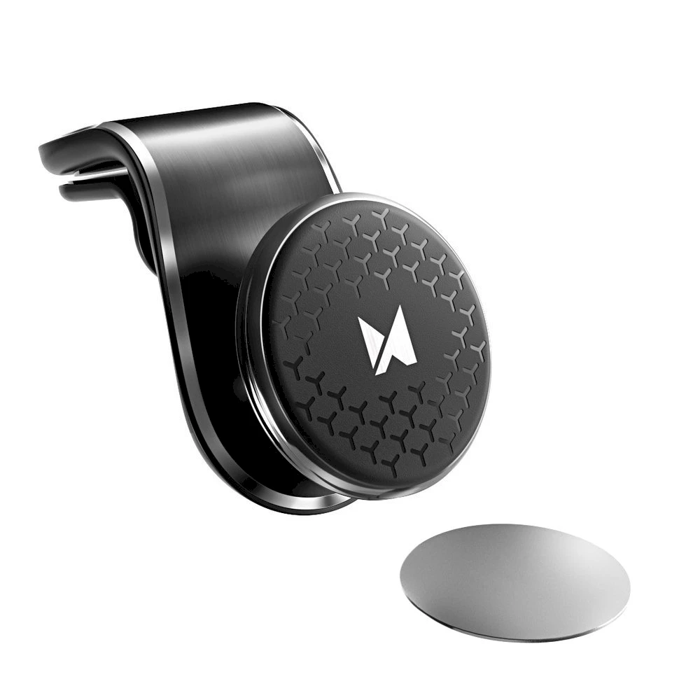 Wozinsky magnetinis telefono laikiklis oro grotelėms 360 juodos spalvos (WMH-03)