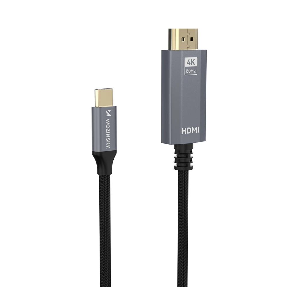 Wozinsky WCCH-01 USB-C - HDMI 4K 60Hz kabelis 1,8 m - juodas