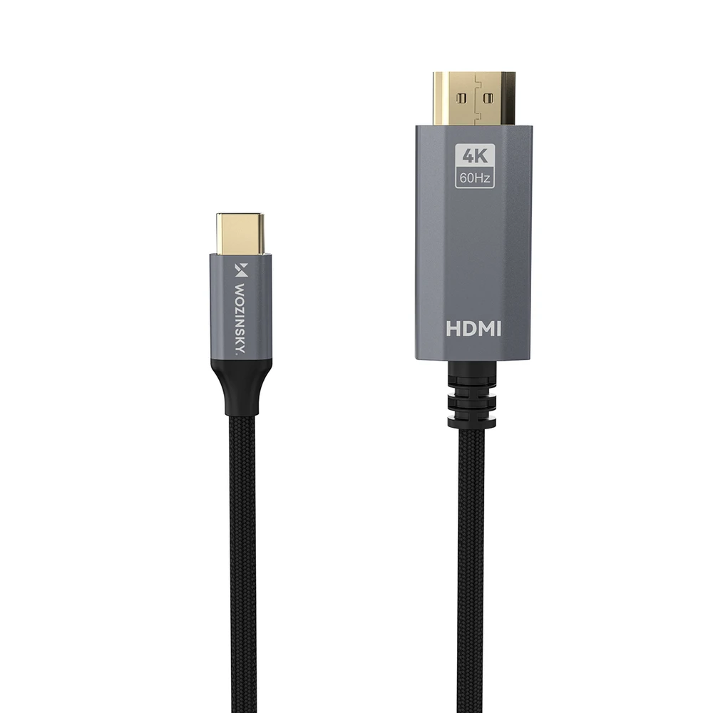Wozinsky WCCH-01 USB-C - HDMI 4K 60Hz kabelis 1,8 m - juodas