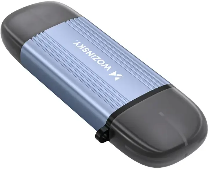 Wozinsky WCR-5G Memory Card Reader for SD and Micro SD USB-A 3.0 / USB-C 3.0 Aluminum - Gray
