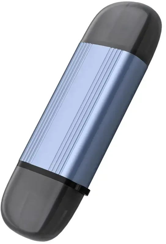 Wozinsky WCR-5G Memory Card Reader for SD and Micro SD USB-A 3.0 / USB-C 3.0 Aluminum - Gray