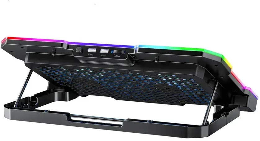Wozinsky WDCX-A26 NitroCool RGB Gaming Nešiojamas kompiuteris Cooling Pad - Juodas