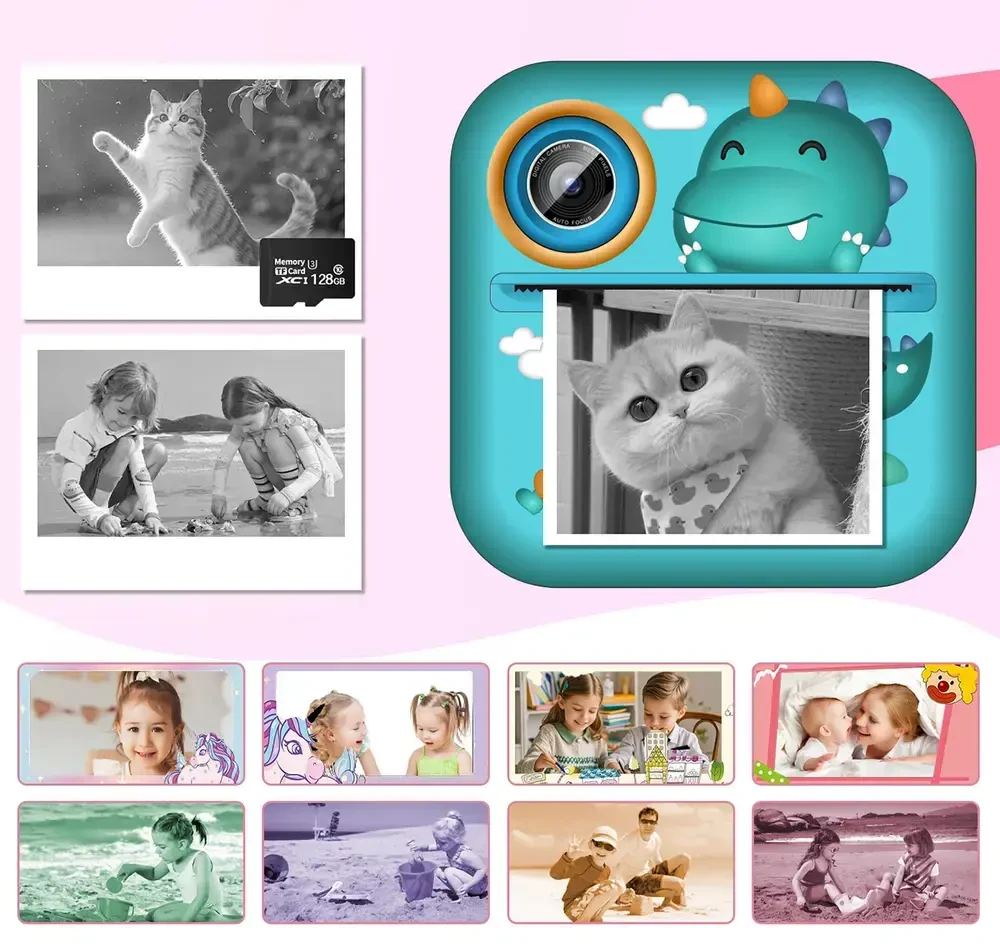Wozinsky WDT-04 Thermal Spausdintuvas Camera for Kids - Žalias