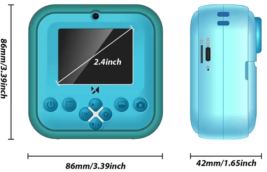 Wozinsky WDT-04 Thermal Spausdintuvas Camera for Kids - Žalias