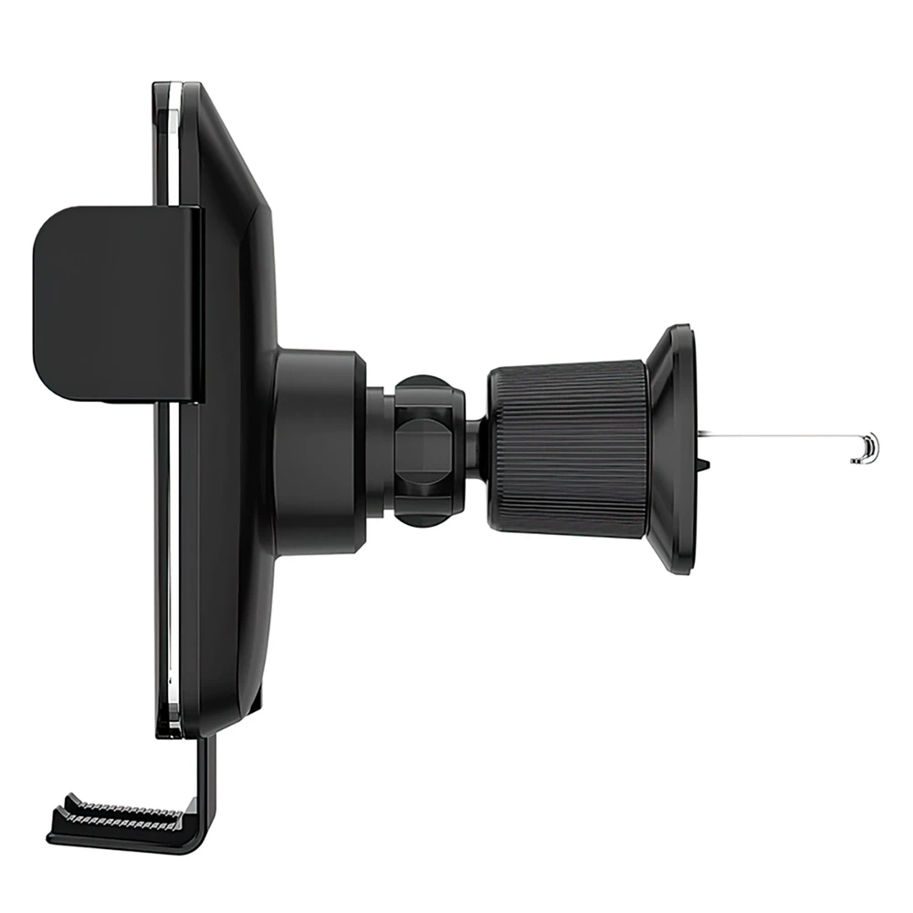 Wozinsky WEDZ-3Y8S clamp automobilinis telefono laikiklis su 15W inductive charger for phone on the air vent – juodos spalvos