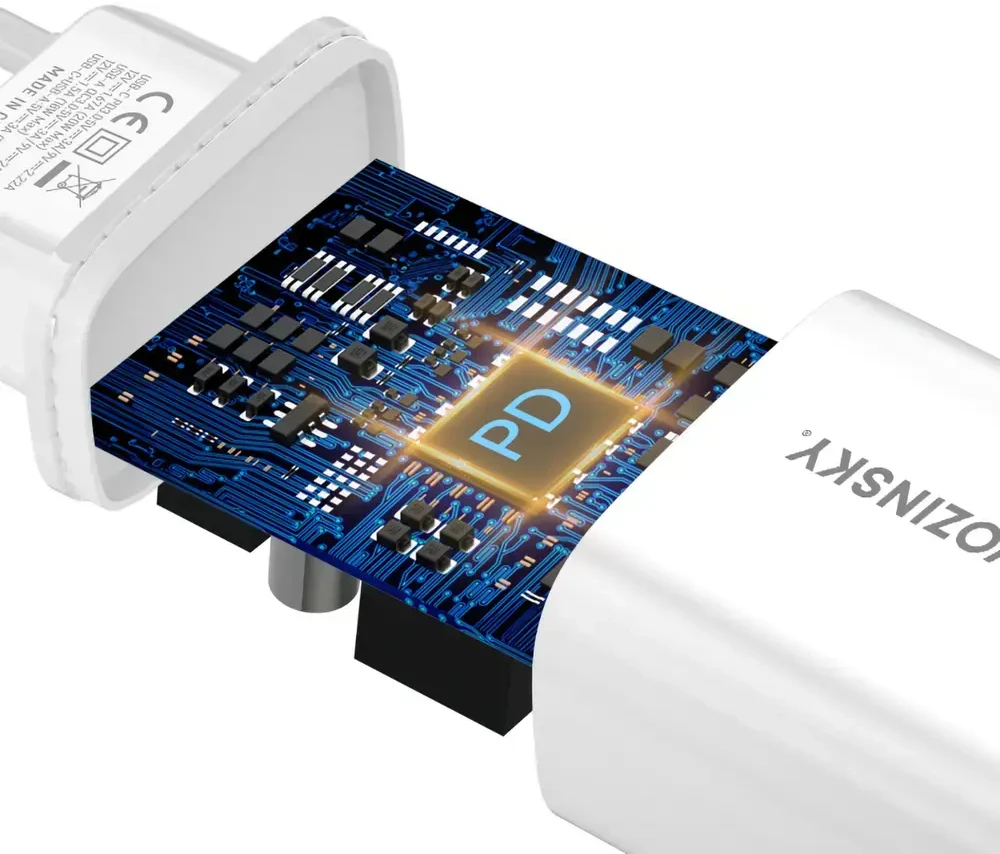 Įkroviklis Wozinsky (WGWCW) (1xUSB-C;1xUSB 3A 20W) baltas