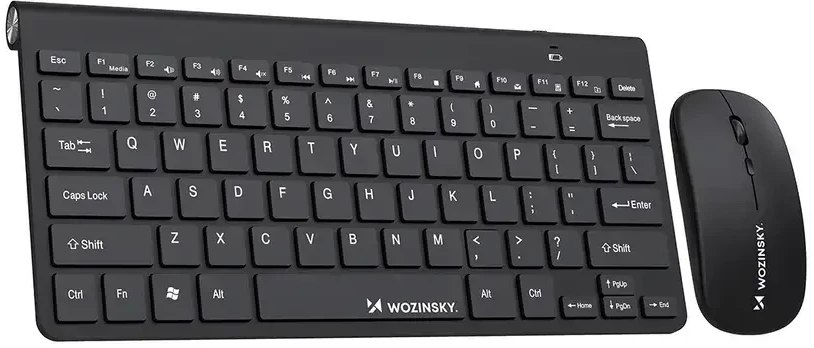 Wozinsky Belaidė klaviatūra + Compact Pelė Set - Juodas