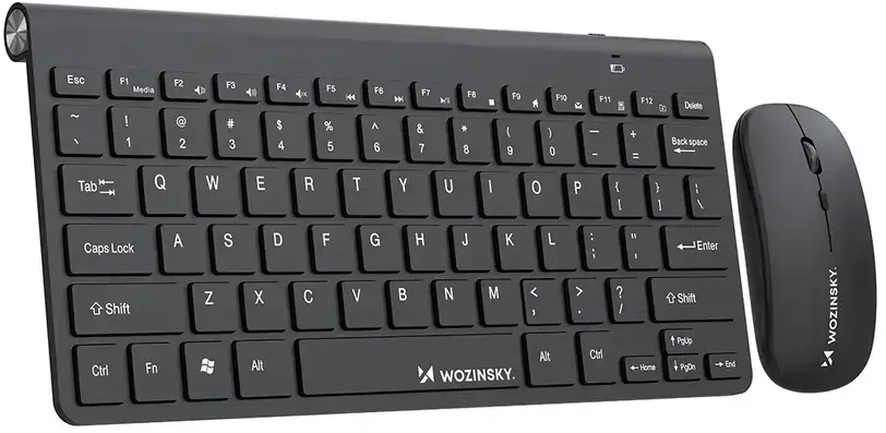 Wozinsky Belaidė klaviatūra + Compact Pelė Set - Juodas