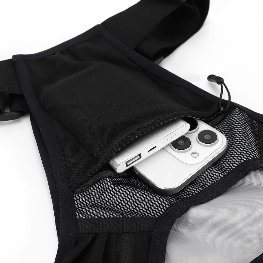 Wozinsky WKDB1 šviesą atspindinti bėgimo liemenė – Juodas