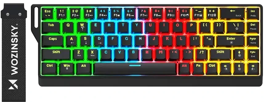 Wozinsky WKGP-1165 Mechaninė klaviatūra žaidimams with RGB pašvietimas - Juodas