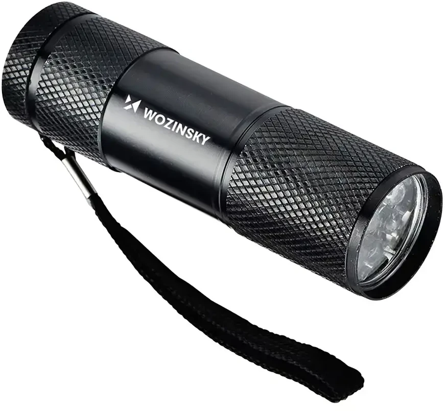 Wozinsky WLD-9L IP65 UV žibintuvėlis pėdsakų aptikimui - Juodas